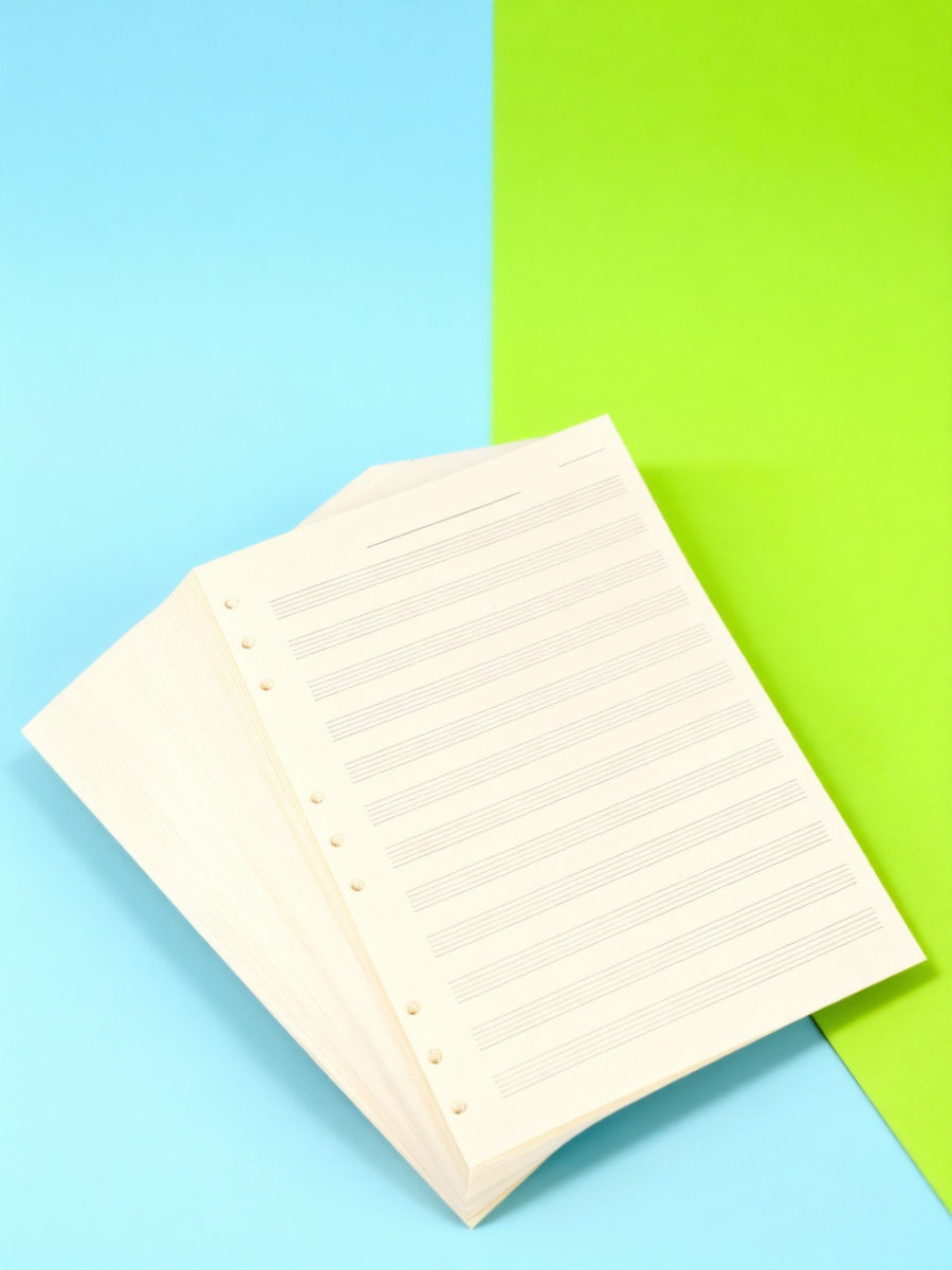 Blank Sheet Music Notebook - 100 листов бумаги для нот, 5-линейная