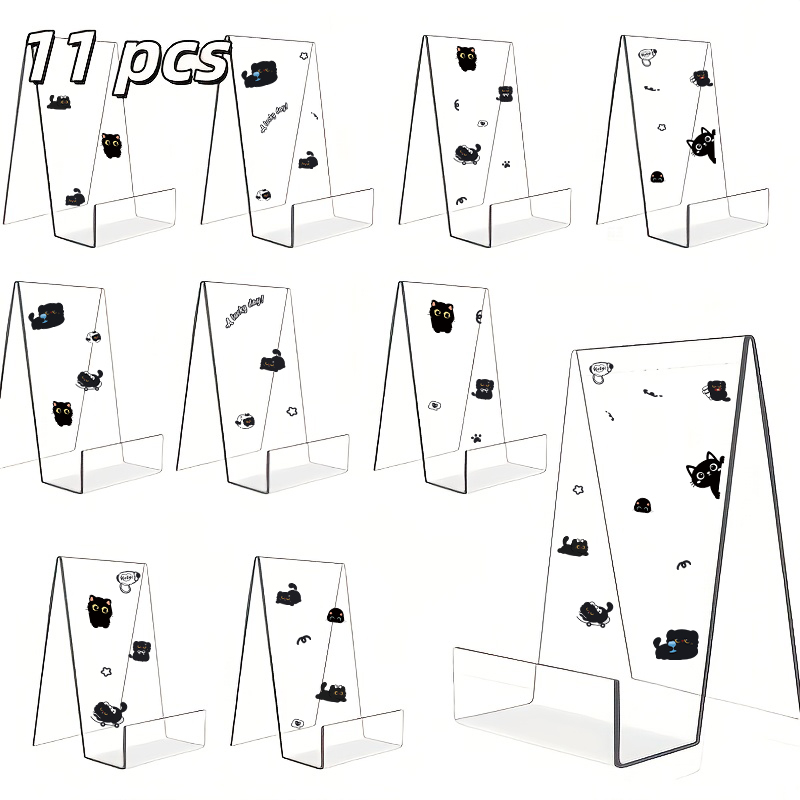 Clear Acrylic Book Stand Holder - 11 акриловых подставок для книг, прозрачные