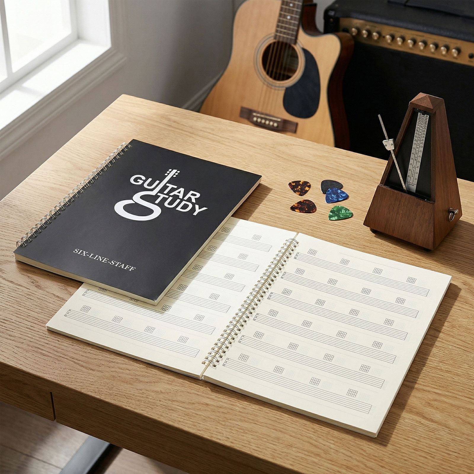 2 шт. блокнот для записей гита – обзор и цена Blank Sheet Music Notebook